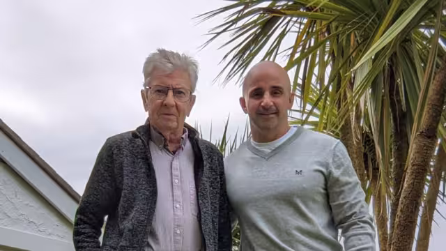 Alwyn and John, the new owner of Celticos