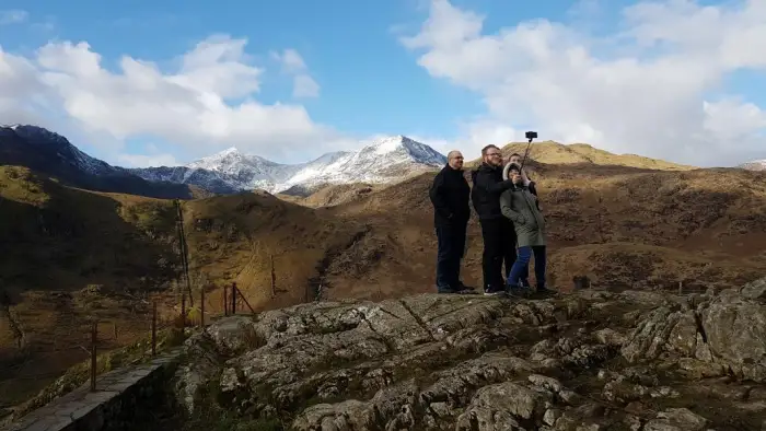 Mount Snowdon covered in snow