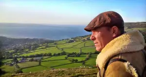 Gareth Wyn Jones at Tyn Llwyfan Farm in the hills above Llanfairfechan in Snowdonia.