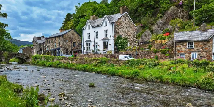 Beddgelert, one of the most scenic and picturesque villages in Snowdonia