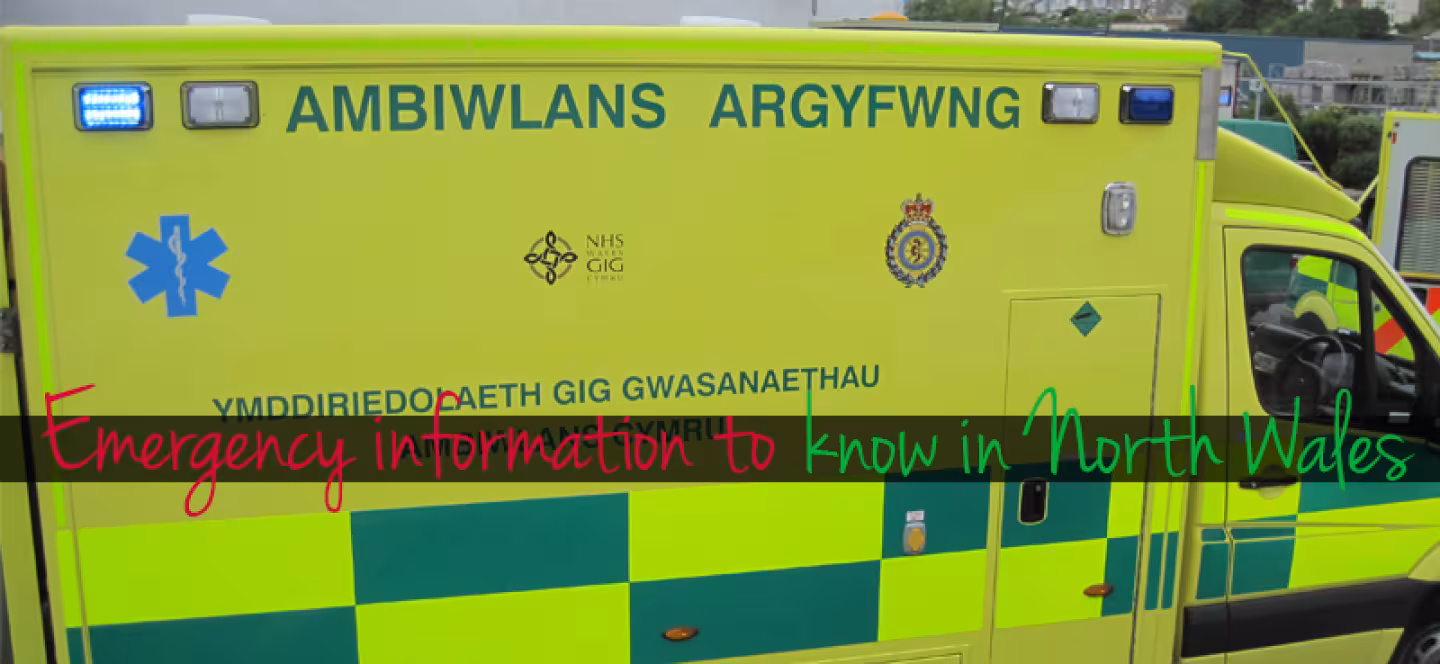 An ambulance in North Wales