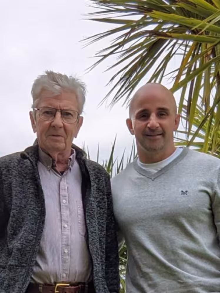 Alwyn and John, the new owner of Celticos