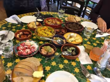 Food served at a welsh pub