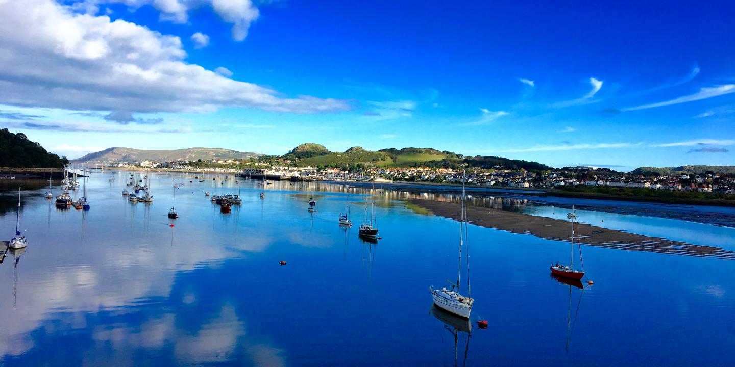 Conwy Harbour looking out to sea