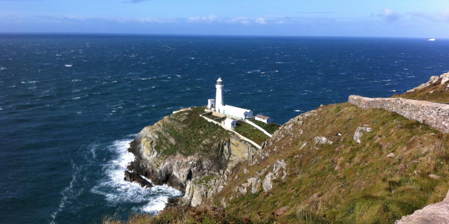 South Stack - a lighthouse guarding a stormy sea